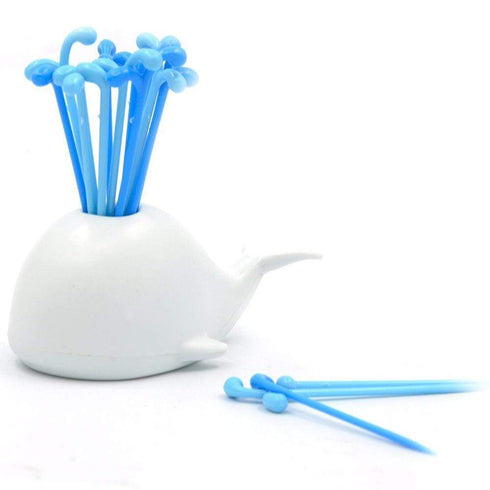 AussieSuperStore Homeware Supplies Whale Fruit Picks Snack Fork Dessert Appetizer Appetiser Toothpicks CBWHALEFORK